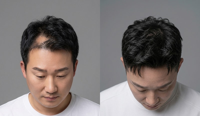 因为头顶的焊缝贴了迷你贴片，戴上这个洗头也洗不掉！