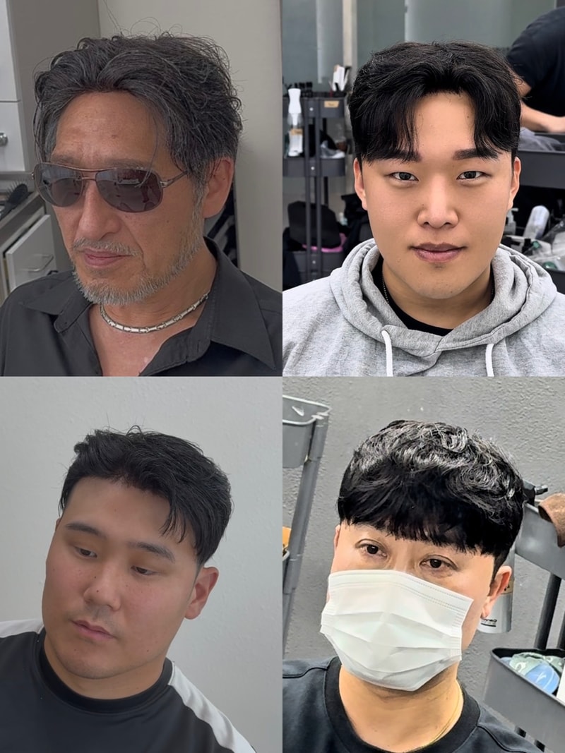 남자 부분 가발 스타일