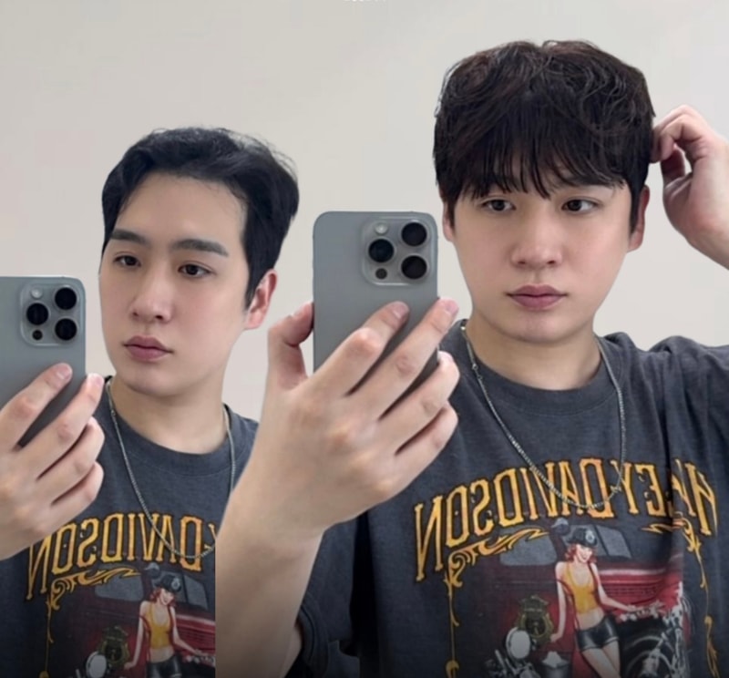 남자 정수리가발 시스루 쉐도우펌