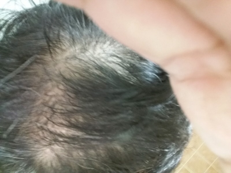 4월 처음가입했을때 머리감기 전